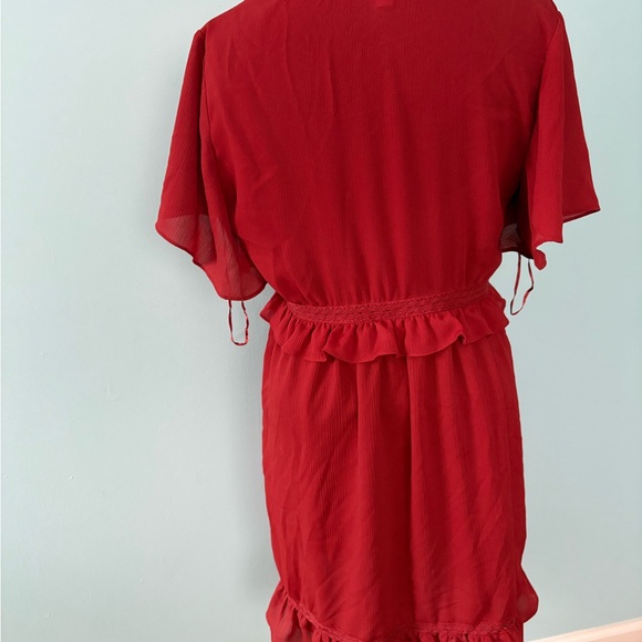 Miami Red Ruffled Wrap Sundress - Picture 4 of 7